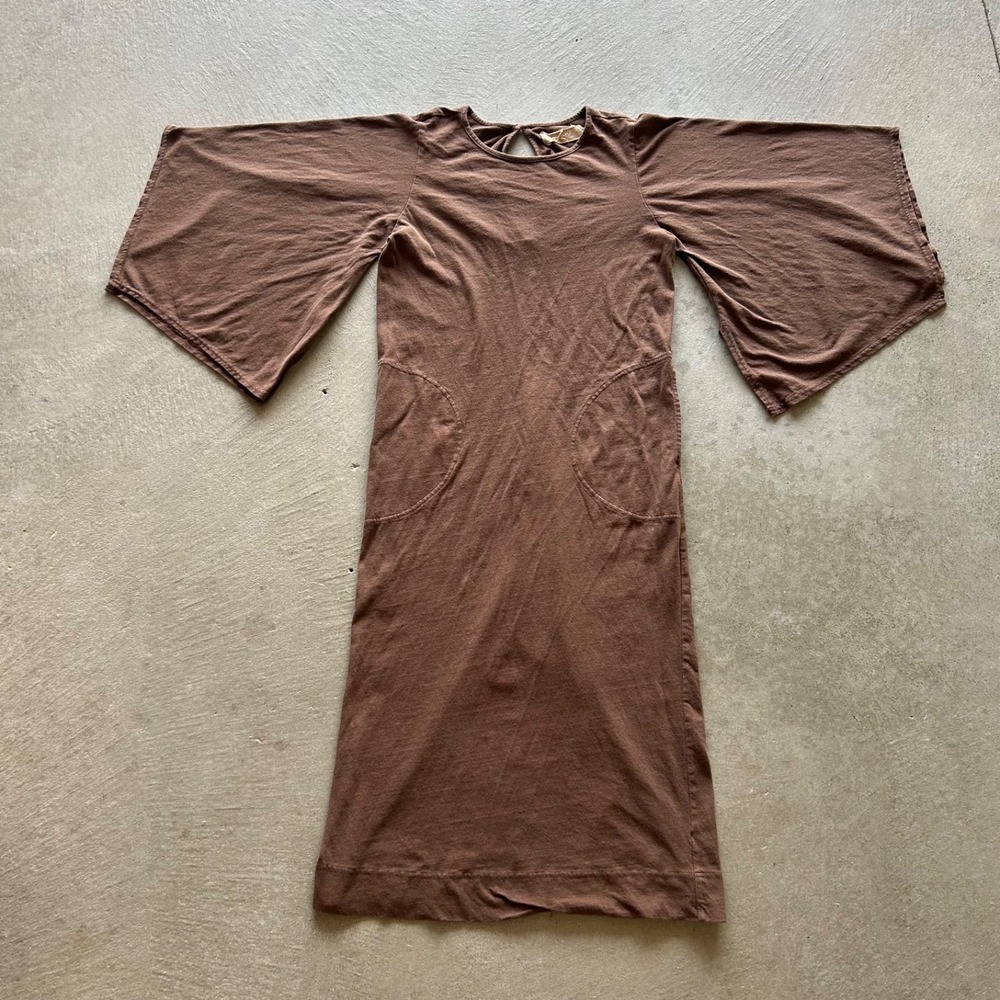 Free People Free-Est Paradise City Maxi Dress Women's Medium Brown Bell Sleeve